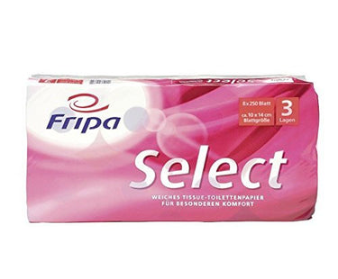 Fripa Select Toilettenpapier - 3-lagig - Zellstoff - hochweiß - 48 Rollen by fripa im Sale